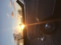 Olympia Rekord bei Sonnenuntergang 